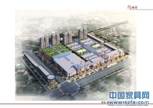 青島禧徠樂國際家居博覽城鳥瞰效果圖 青島禧徠樂國際家居博覽城鳥瞰效果圖