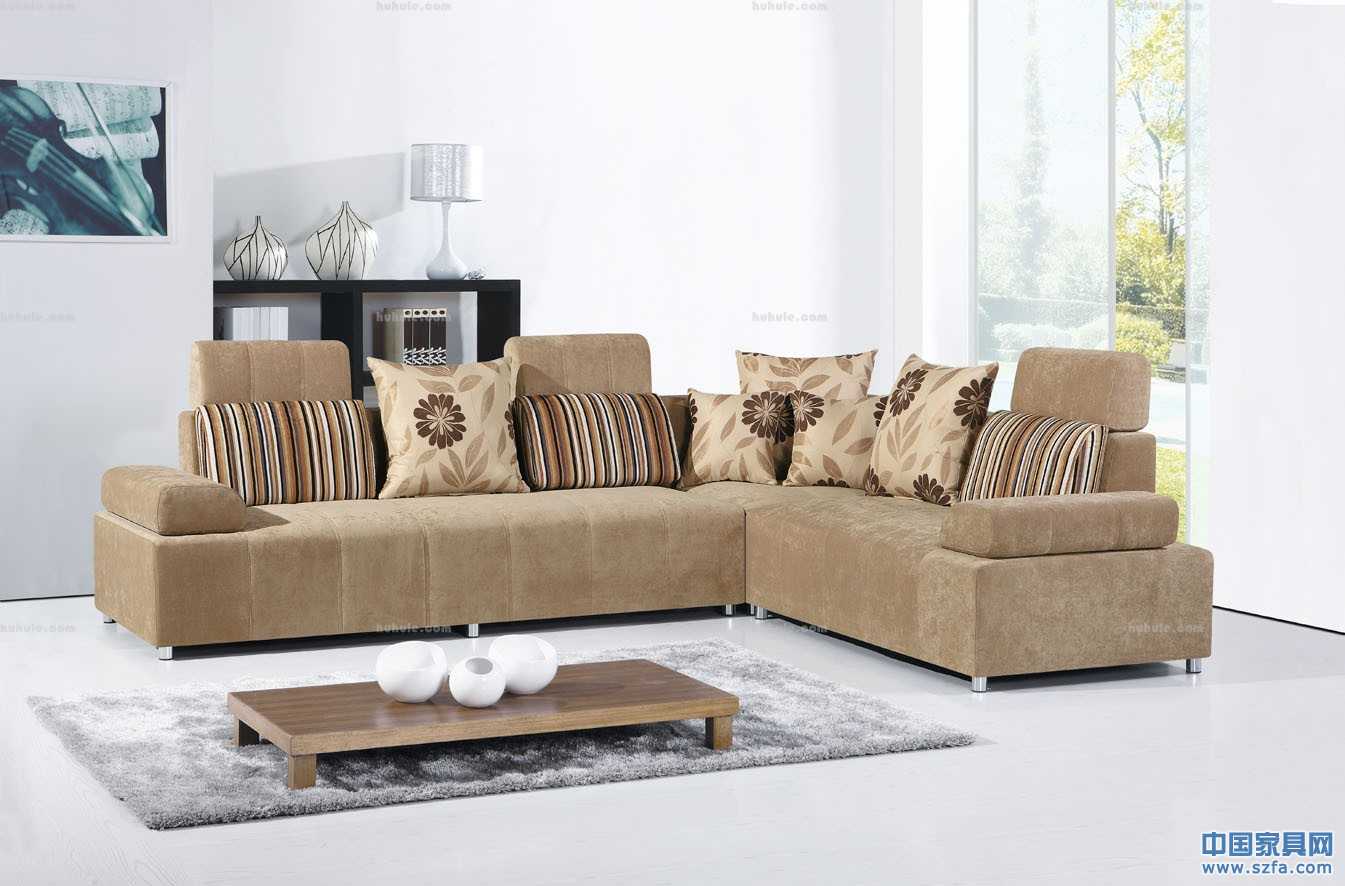 時尚布藝沙發(fā)，咖啡色系的和諧搭配，充滿秋天的氣息。上戶戶樂家具網，選購牛仔布沙發(fā)，擔保交易，保障品質，家具網購，實惠到家！