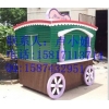 商業(yè)街售貨車，實(shí)木售賣車，廣場(chǎng)木制售賣亭