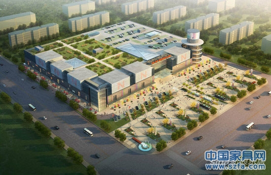 南康國(guó)際家具城中心市場(chǎng)鳥瞰圖