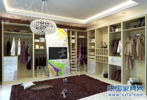 志華家居&mdash;幻彩迷情整體衣帽間裝修效果圖
