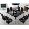 供應(yīng)餐廳餐桌、客廳餐臺、玻璃餐桌、玻璃參天