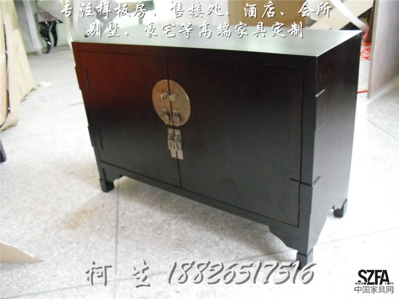 床頭柜、矮柜、餐邊柜、新中式家具、樣板房家具、中式家具、深圳家具廠 18826517516 柯生 (1)