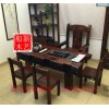 老船木家具茶臺(tái)，船木帶擋板茶臺(tái)，船木電磁爐茶臺(tái)