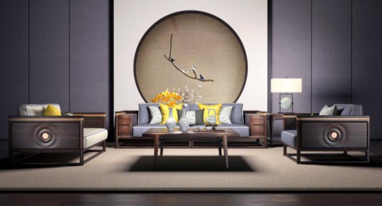 河北藍(lán)鳥(niǎo)家具中式客廳