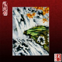 定制中式青花瓷板畫(huà)墻壁裝飾