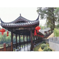 防腐木長廊，風(fēng)雨連廊，園林廊架，產(chǎn)品規(guī)格多樣，可來圖定制