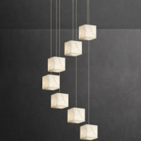 別墅樓梯吊燈 自建房旋轉(zhuǎn)樓梯燈 復(fù)式樓中空長吊燈